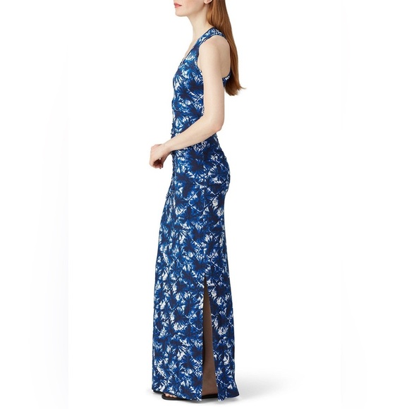 Nicole Miller Blue Shibori Print Maxi - Picture 3 of 5